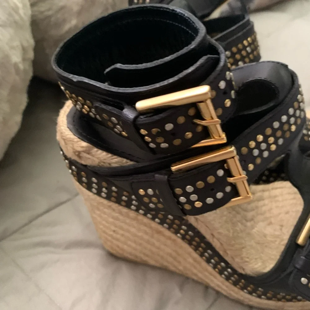 Alexander McQueen Leather Studded Espadrilles - Picture 6 of 10